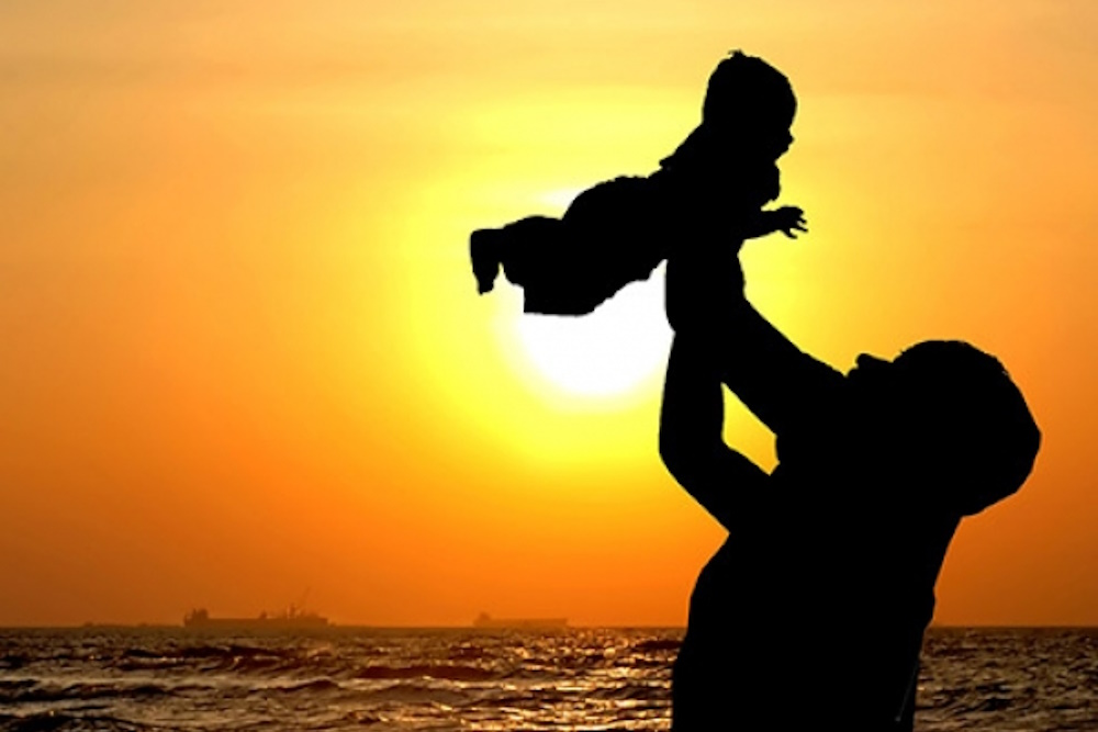 sunset-baby-catch